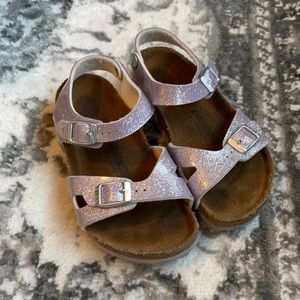 Purple glitter Birkenstock’s